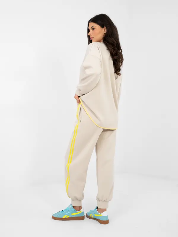 RUE PARIS Ženske svetlo bež trenirke