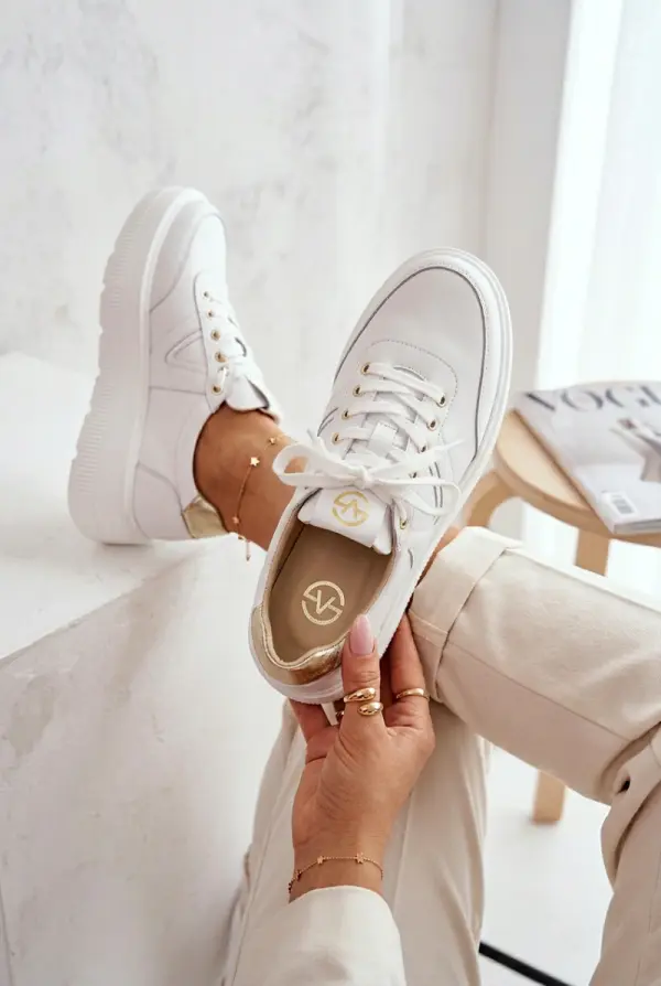 VINCEZA Ženske usnjene superge na platformi Vinceza