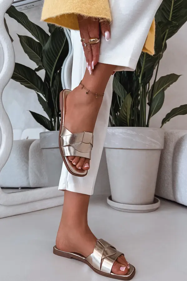 Boto Ženske zlate japonke s paščki Marissae