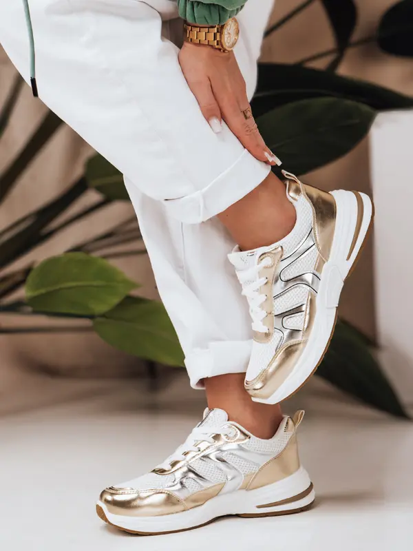 DStreet Ženske zlate superge GOLDLINX