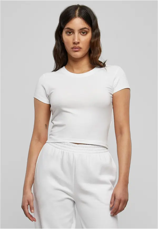 Urban Classics Ženski beli kratki top