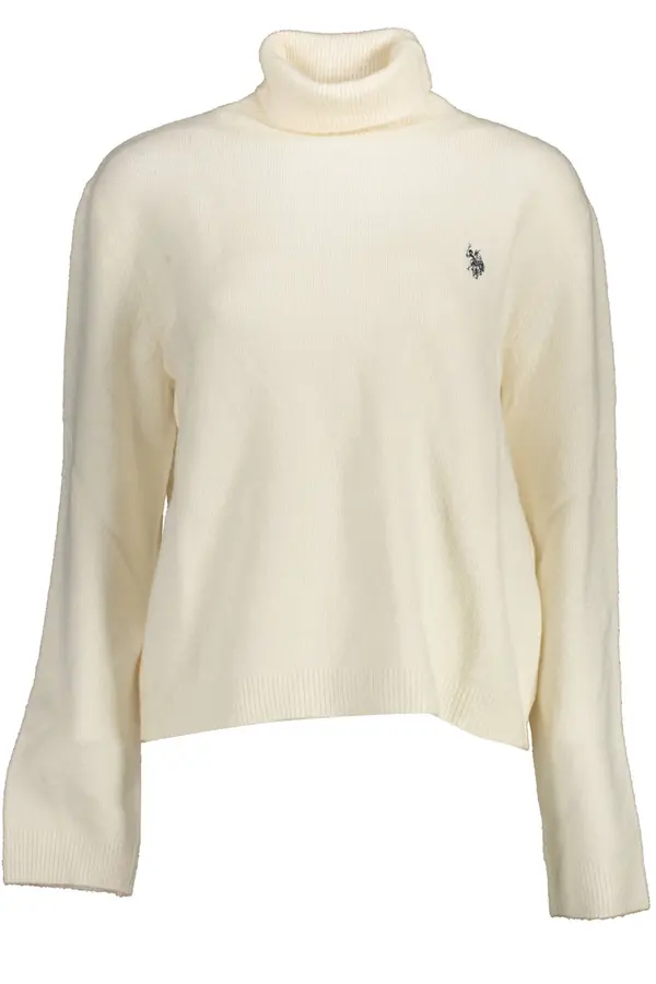 U.S. Polo Assn. Ženski beli pulover z ovratnikom