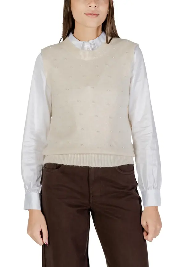 Only Ženski bež pulover brez rokavov