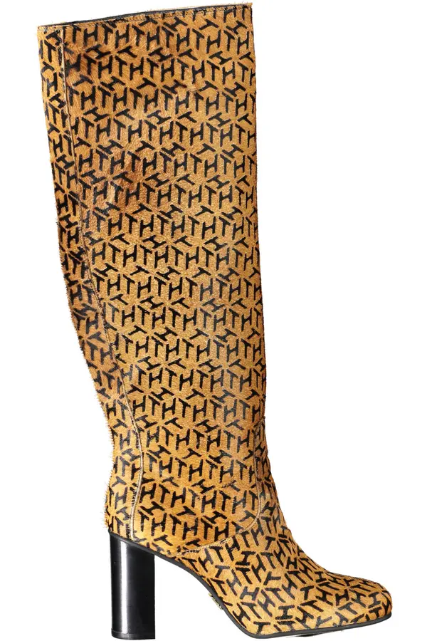 Tommy Hilfiger Ženski bež škornji Tommy Hilfiger