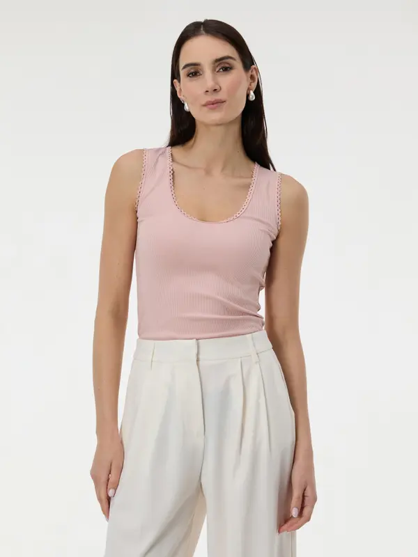 Orsay Ženski bež top brez rokavov ORSAY