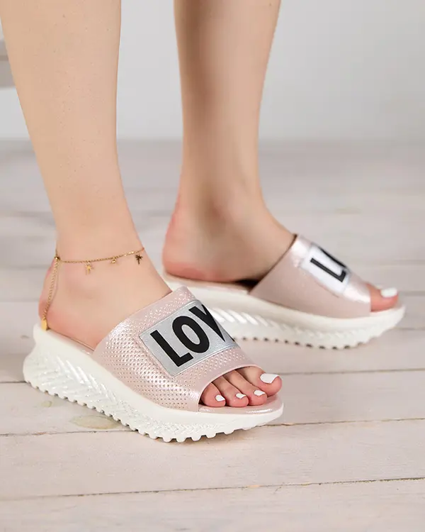 Resti Ženski bleščeči copati Resti Pink