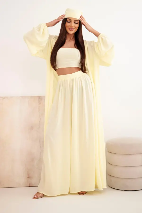 Kesi Włoski Ženski boemski komplet Kesi, 4 kosi, rumen