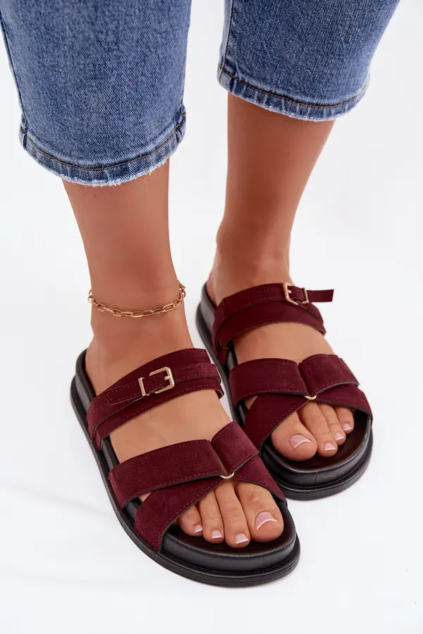 Boto Ženski bordo copati Selorina