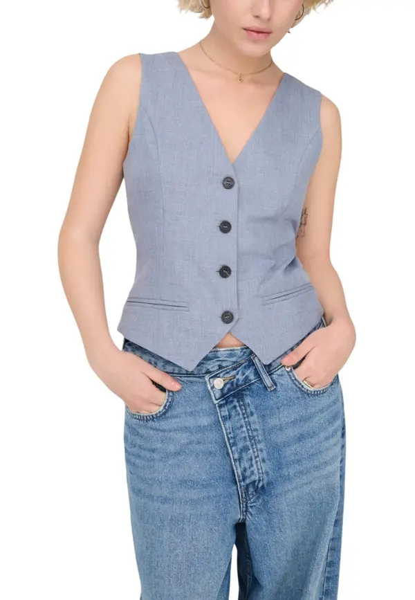 Only Ženski brezrokavnik z gumbi