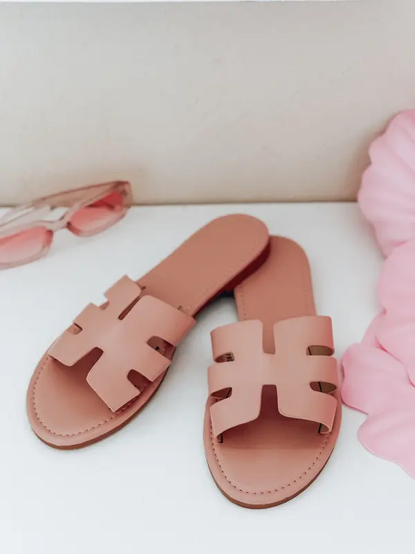 DStreet Ženski copati FLOREVA bež