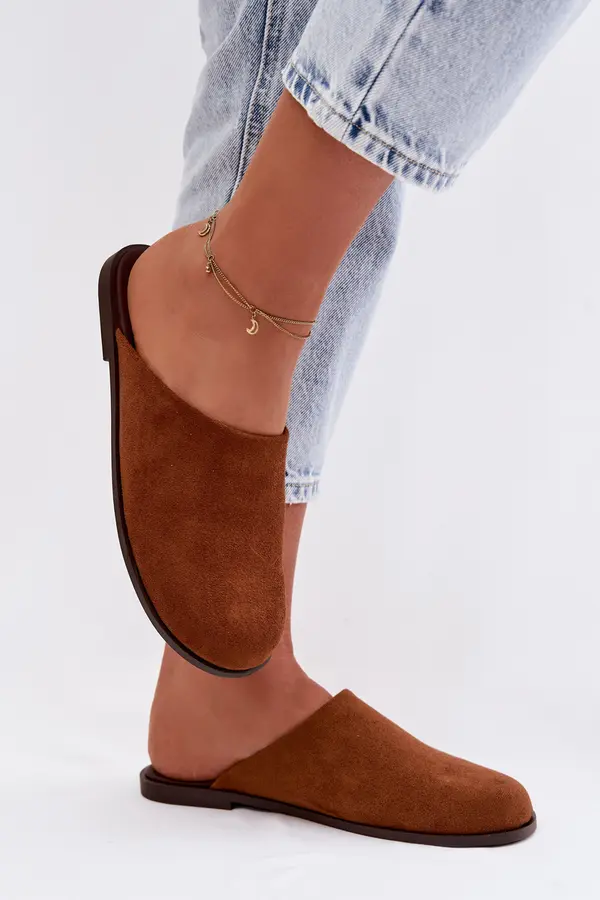 Boto Ženski copati iz eko semiša v kamel barvi