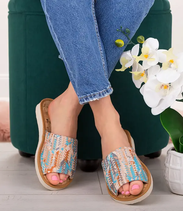 Natural Style Ženski copati Natural Style NS-019 Etno pluta