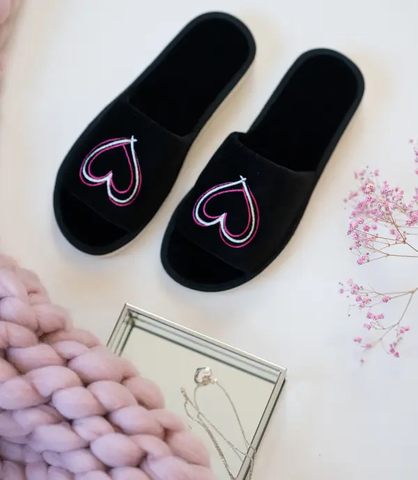 Natural Style Ženski copati Natural Style NS-044b črno-roza