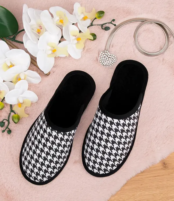 Natural Style Ženski copati Natural Style NS-088 črno-beli