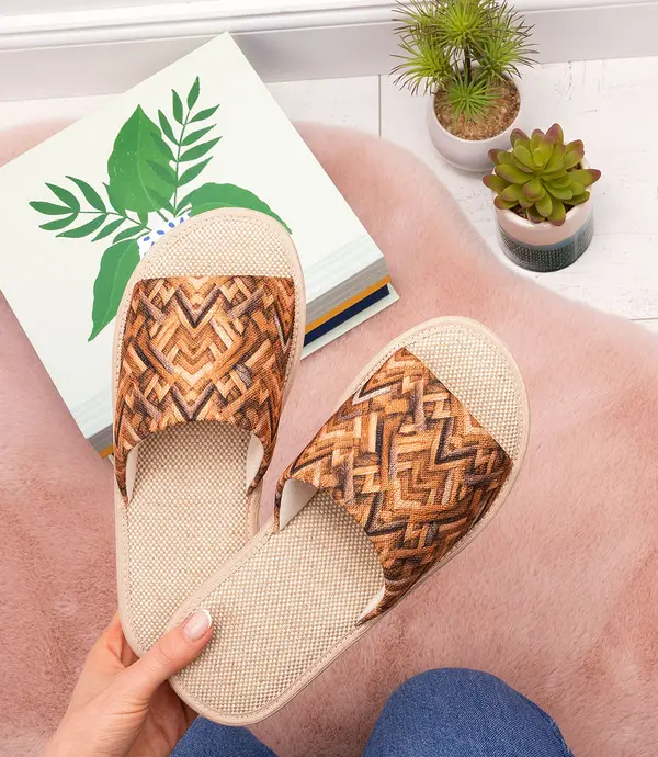 Natural Style Ženski copati Natural Style NS-091 rjavo-bež