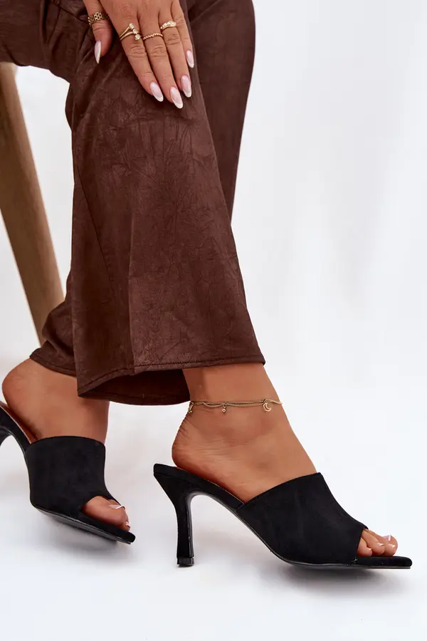 Boto Ženski copati s peto iz eko semiša