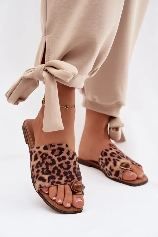 Boto Ženski copati z leopardjim vzorcem