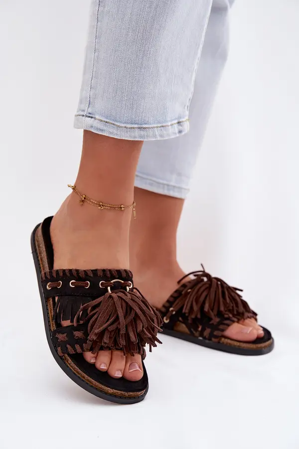 Boto Ženski copati z resicami Glorinna