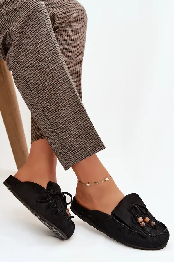 Boto Ženski copati z resicami in perlicami Belissa