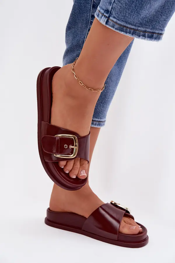 Boto Ženski copati z zaponko Bordeaux Rosivana