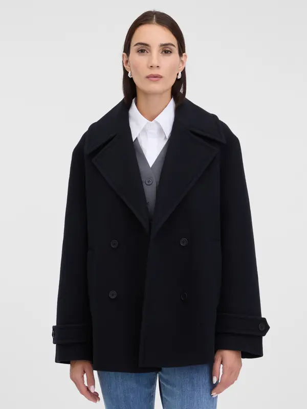 Orsay Ženski črni kratki plašč ORSAY