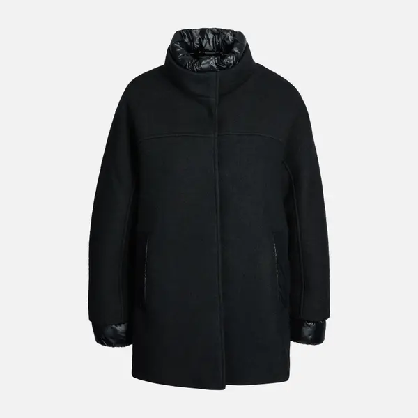 GEOX Ženski črni plašč Geox Kleopy