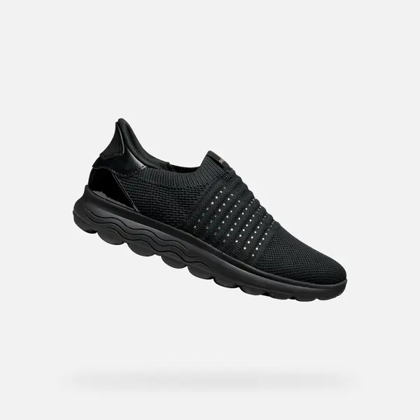 GEOX Ženski črni superge Geox Spherica Plus