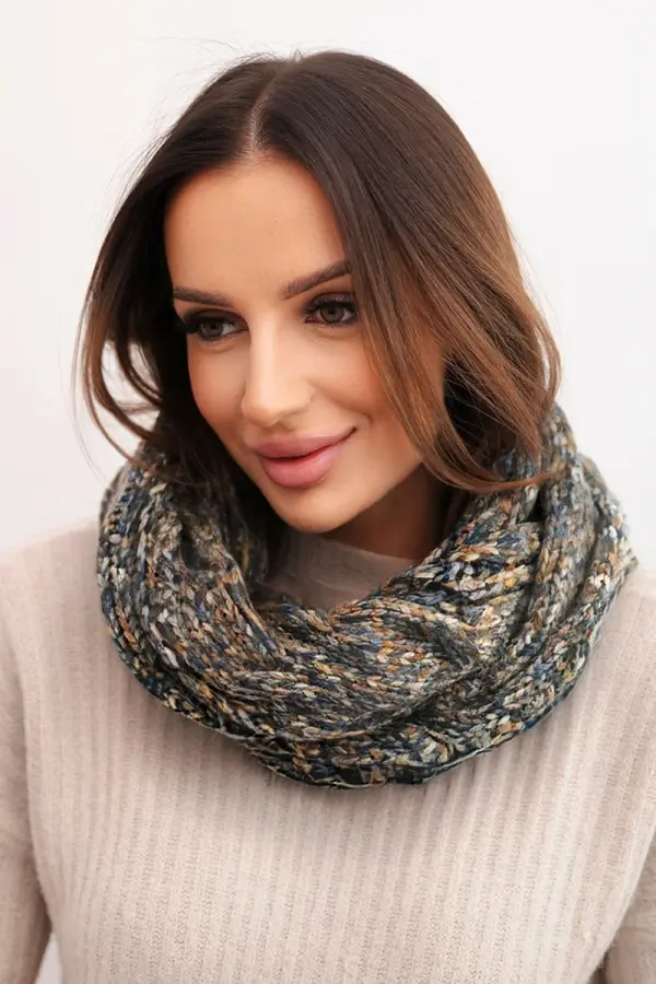 Kesi Ženski debel zimski šal z lisastim vzorcem