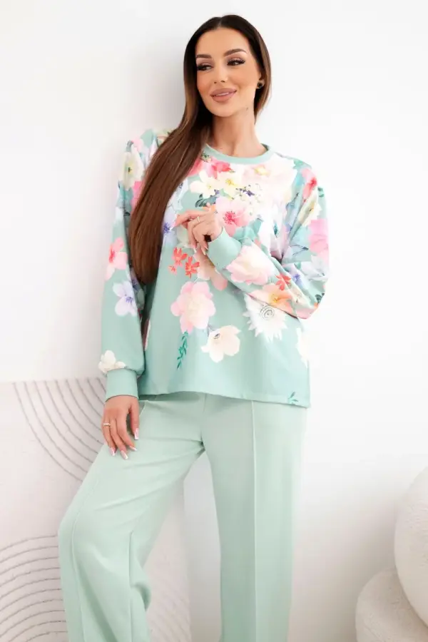 Kesi Włoski Ženski dvodelni komplet Kesi s cvetličnim vzorcem