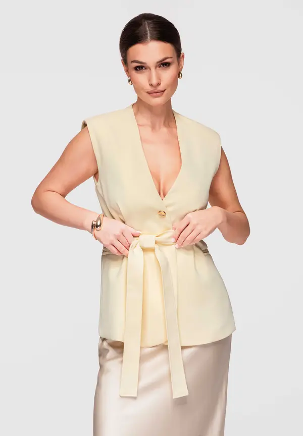 Edoti Ženski elegantni telovnik s pasom
