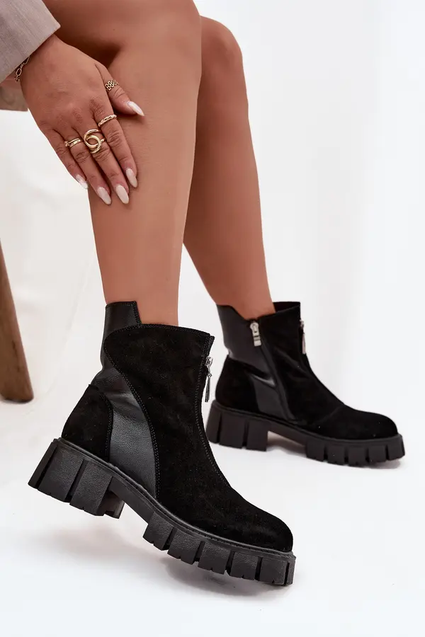 D&A Ženski gležnjarji iz pravega semiša