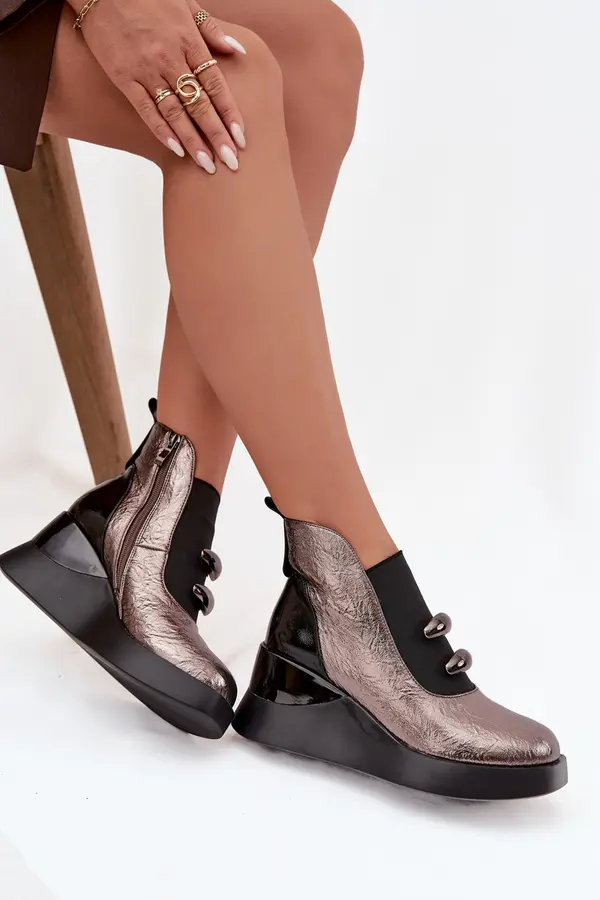 S. BARSKI Ženski gležnjarji S. BARSKI na platformi