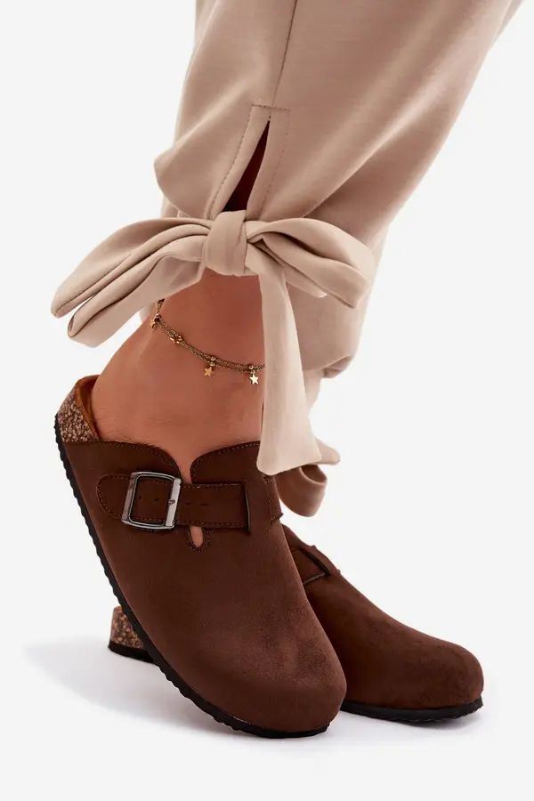 Boto Ženski hojice z zaponko, čokoladne barve