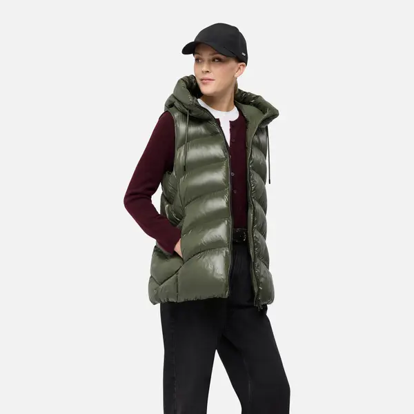 GEOX Ženski kaki brezrokavnik Geox Bleyze