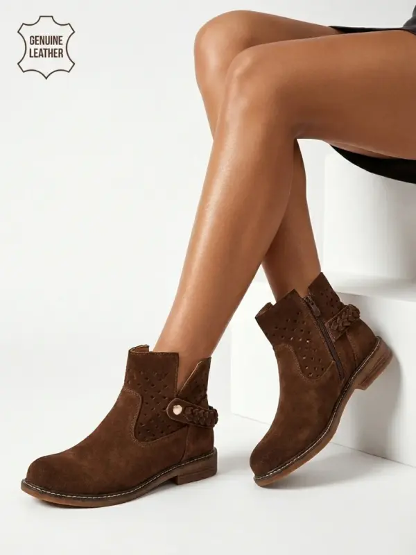 Resti Ženski kavbojski škornji z odprtim vzorcem