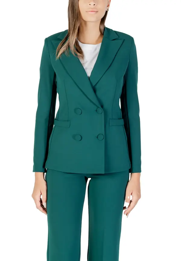 Rinascimento Ženski komplet jakne in hlač v zeleni barvi