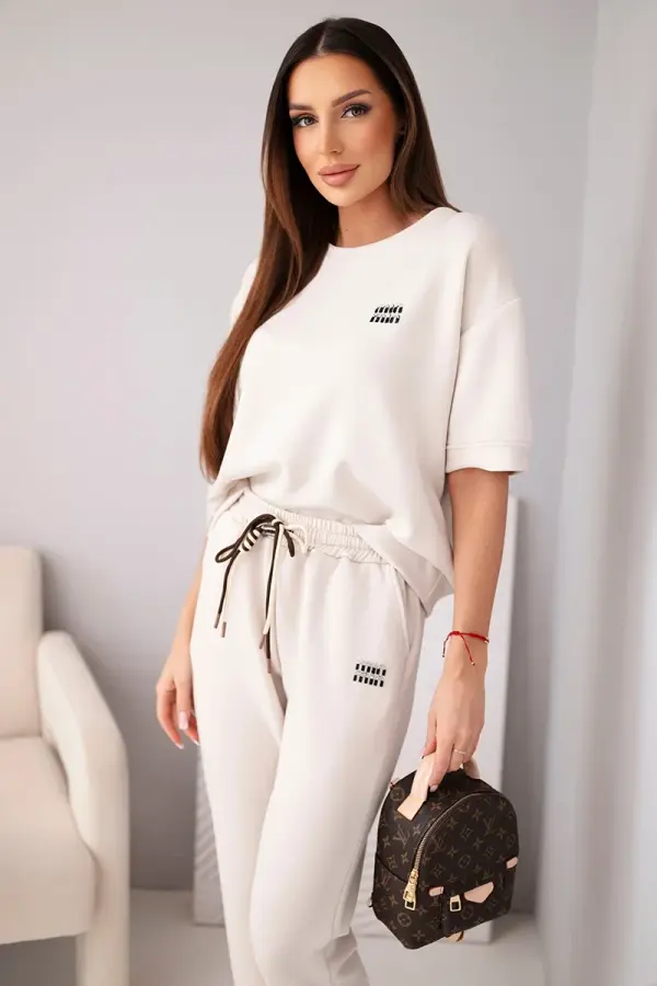 Kesi Włoski Ženski komplet majice in hlač s kratkimi rokavi Kesi