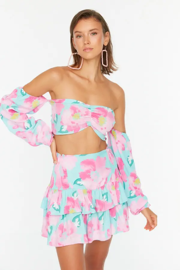 Trendyol Ženski komplet Trendyol Floral