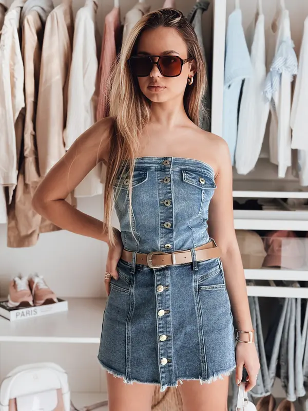 DStreet Ženski korzetni top iz jeansa GORSETORA