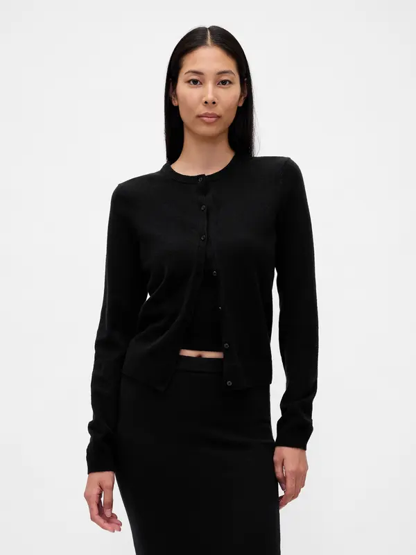 GAP Ženski kratki kardigan GAP CashSoft