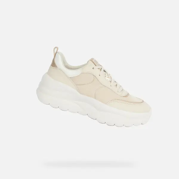 GEOX Ženski kremni superge Geox Xtros