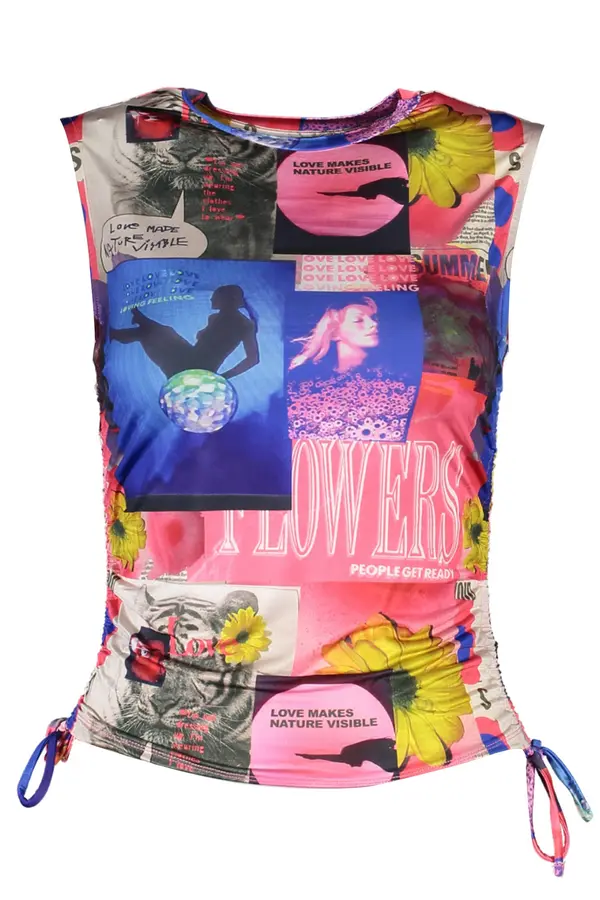 DESIGUAL Ženski moder top brez rokavov Desigual