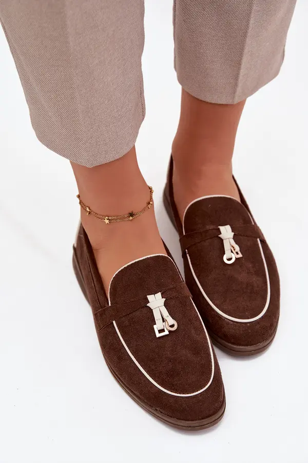 Boto Ženski mokasini iz eko semiša rjave barve Darwen