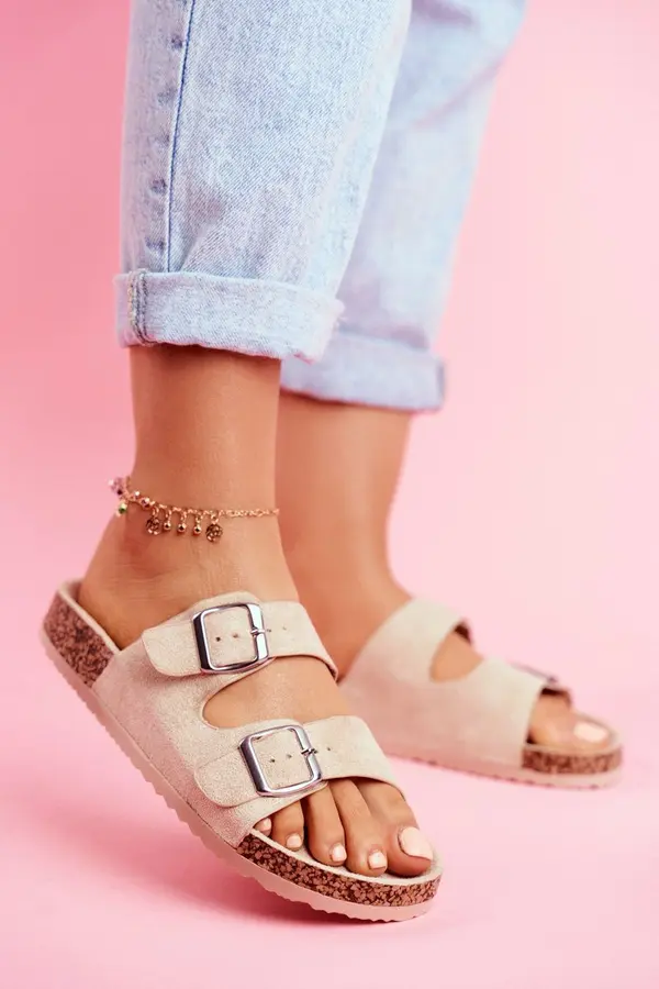 EVENTO Ženski natikači Kesi Corck Beige Si Senor