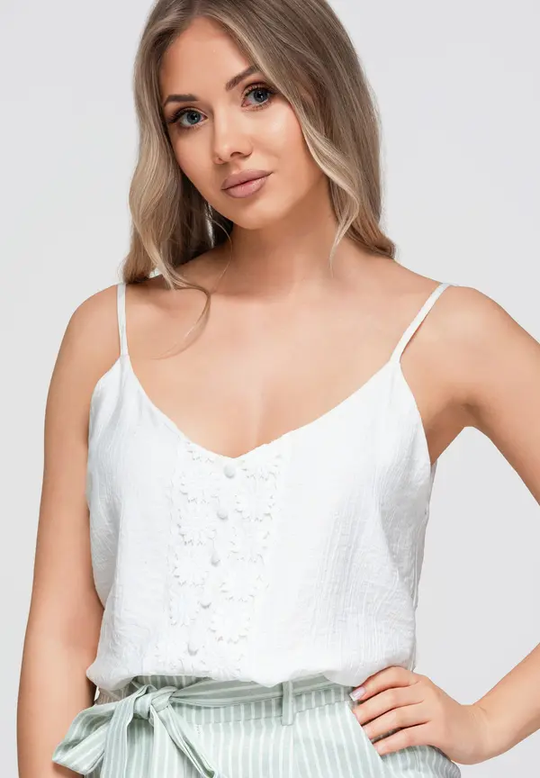 Ombre Ženski ombre top s tankimi naramnicami