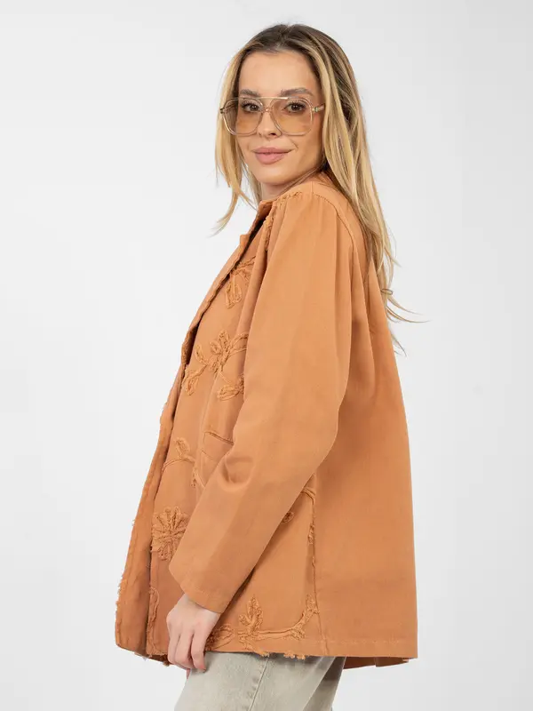 RUE PARIS Ženski oranžni blazer