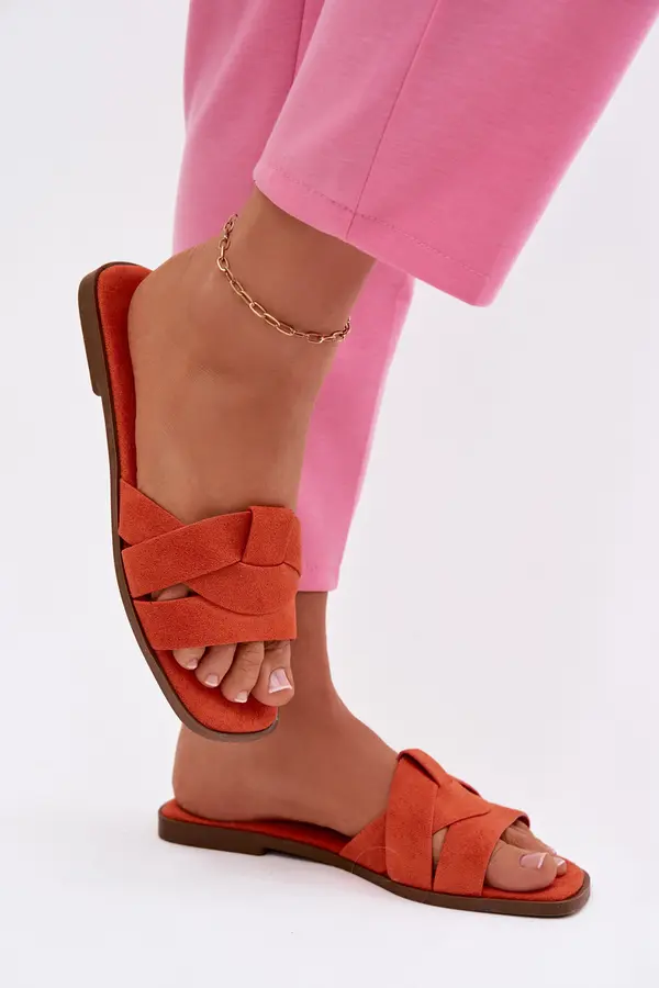 Boto Ženski oranžni japonki iz eko semiša