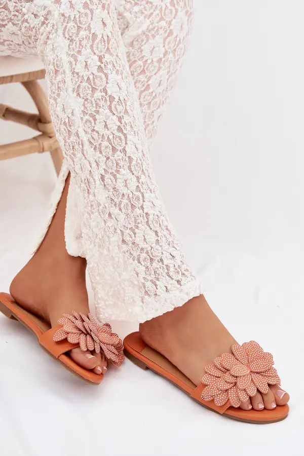 Boto Ženski oranžni okrašeni copati Boto Grelora