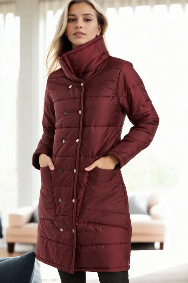 dewberry Ženski plašč Dewberry bordo