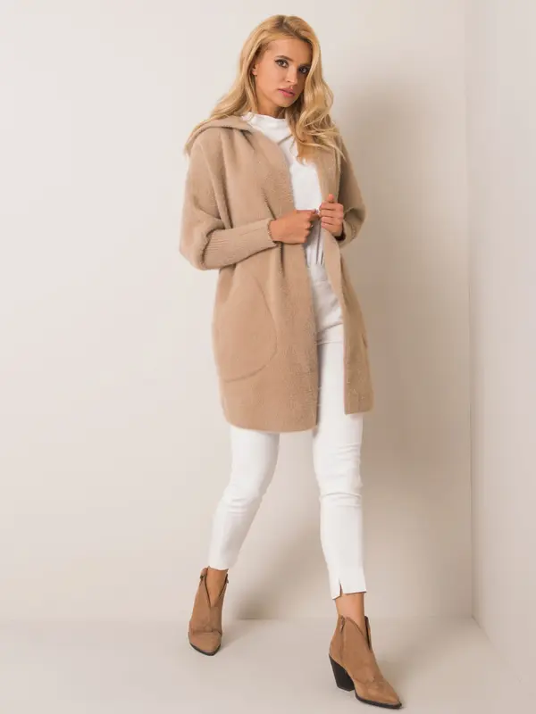 Factory Price Ženski plašč Fashionhunters i523_MBM-PL-1518.95Pbeżowy